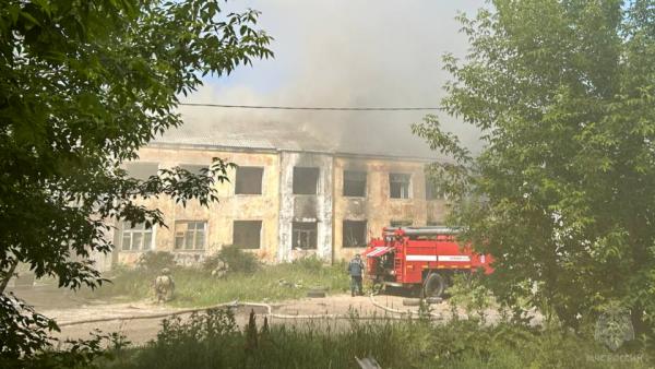 В Перми загорелся аварийный дом на Куйбышева, 104
