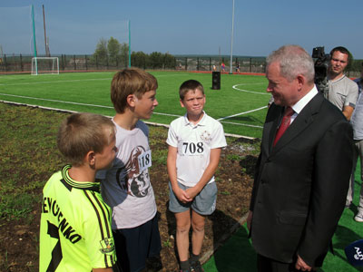 В Юрле открылся первый в Коми-пермяцком округе межшкольный стадион