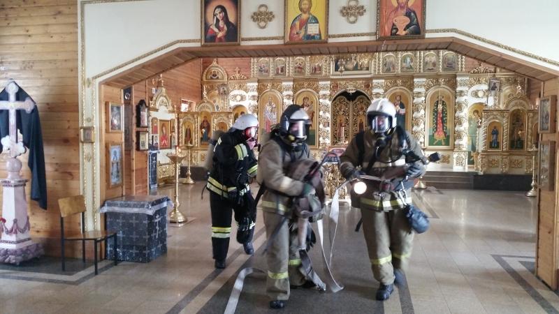 В закамском храме произошёл условный пожар