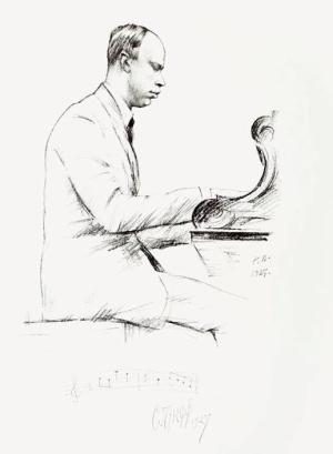 Г. Верейский, Портрет С. Прокофьева, 1927 г.