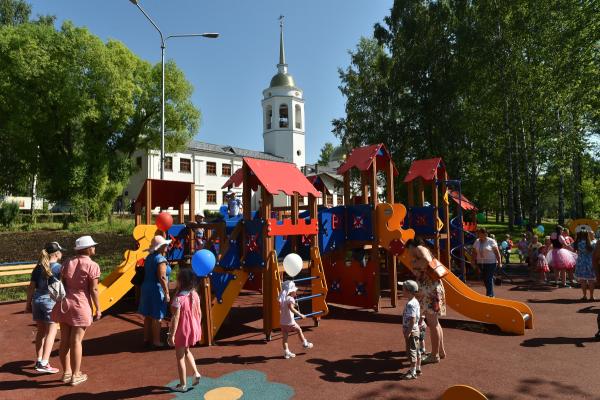 В Кудымкаре накануне юбилея города открылся обновлённый парк