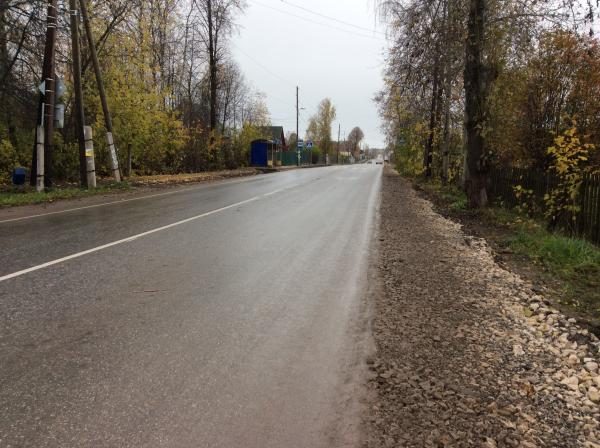 В Новых Лядах закончили ремонт дороги по ул. Комсомольской