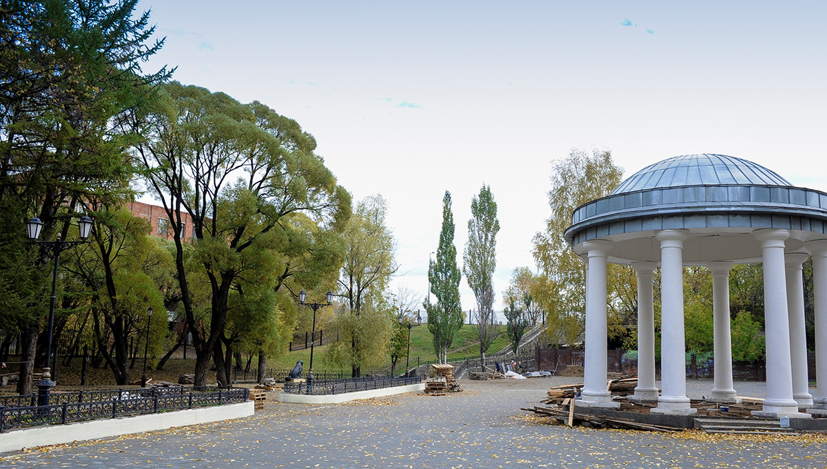 В пермском саду им. Свердлова отремонтировали ротонду