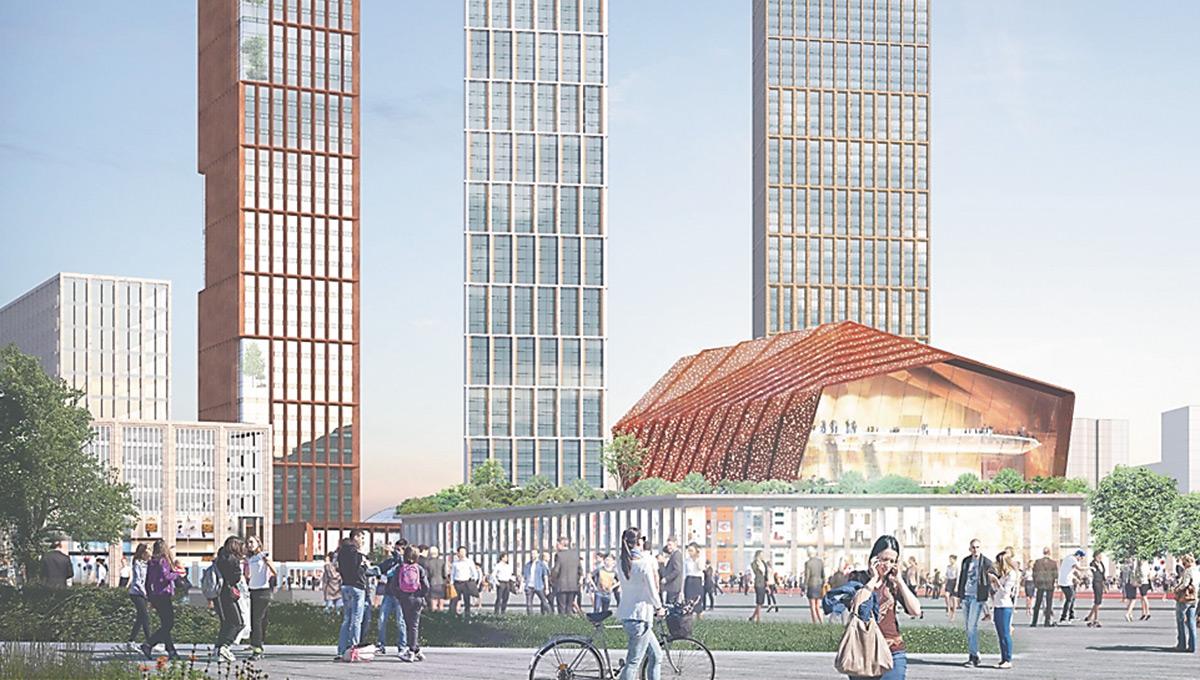 Небоскрёбы в городе