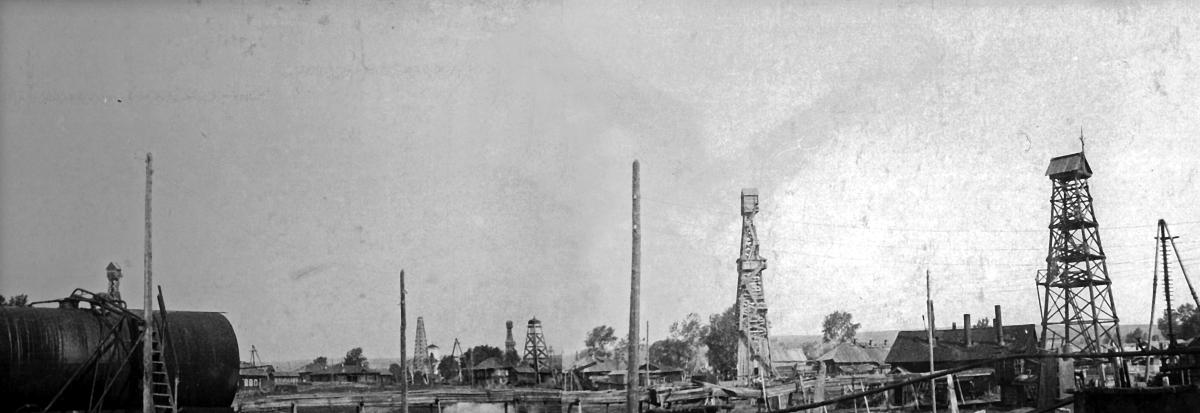 Панорама Верхнечусовского нефтепромысла, 1934 год