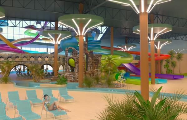 В будущем пермском аквапарке появятся тёплый уличный бассейн и спрей-парк