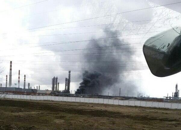 На территории ПНОСа произошёл пожар