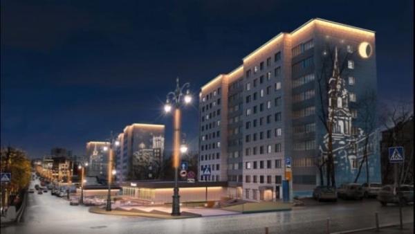 Работы по архитектурной подсветке зданий на Комсомольском проспекте приостановлены