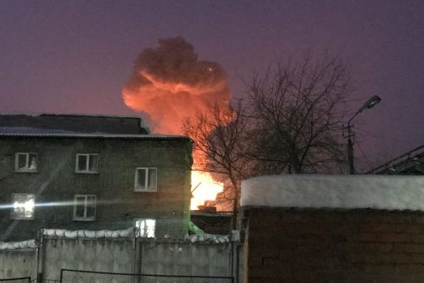 Пожар на пороховом заводе произошёл во время погрузки отходов