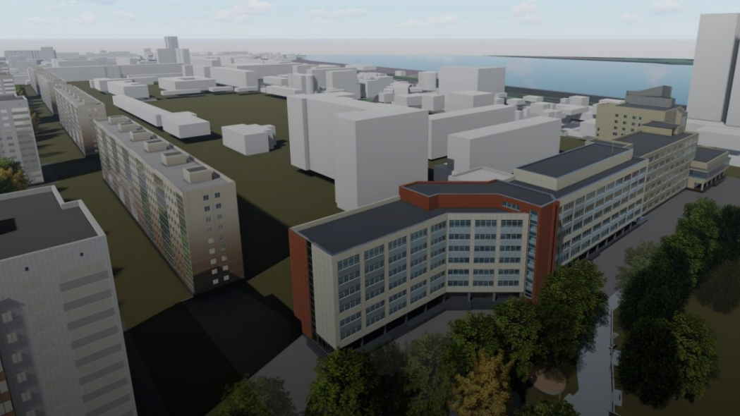 Административное здание на ул. Попова выкрасят в цвет «iMALL Эспланада» 