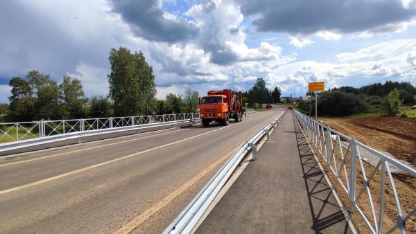 В Прикамье отремонтировали мост через ручей на автомобильной дороге Очёр—Верещагино—Сива