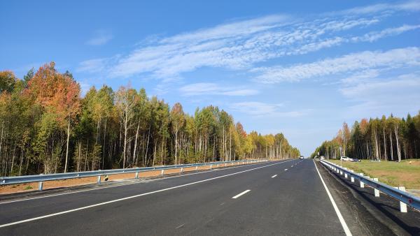 Завершено строительство дополнительных полос в сторону подъёмов на дороге Пермь—Ильинский