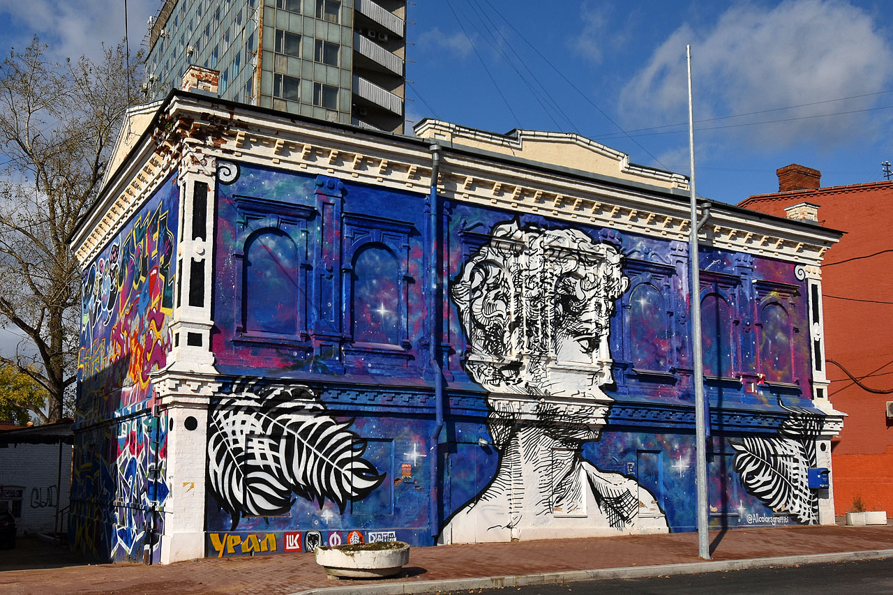 В Перми определили подрядчика по ремонту дома с граффити «Голова Давида в космосе»