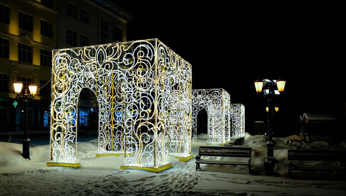 Новый год инсталляция зима Соборная площадь