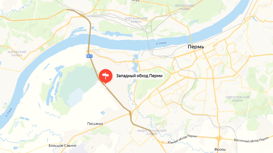 На Западном обходе Перми 15 февраля на несколько часов перекроют движение