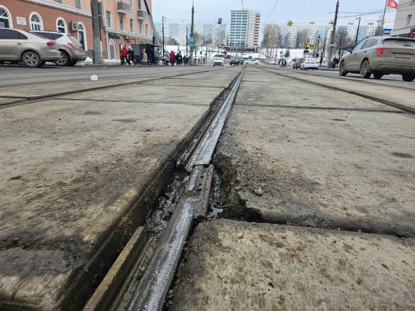В Перми на Борчанинова из-за ремонта путей закрыли движение трамваев