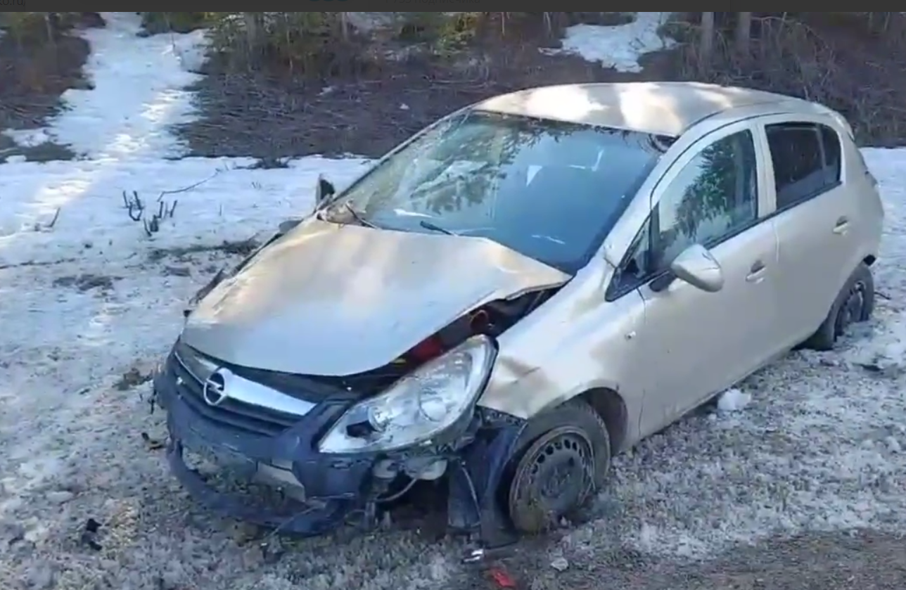 В Пермском крае подросток на «Опель Корсе» вылетел в кювет