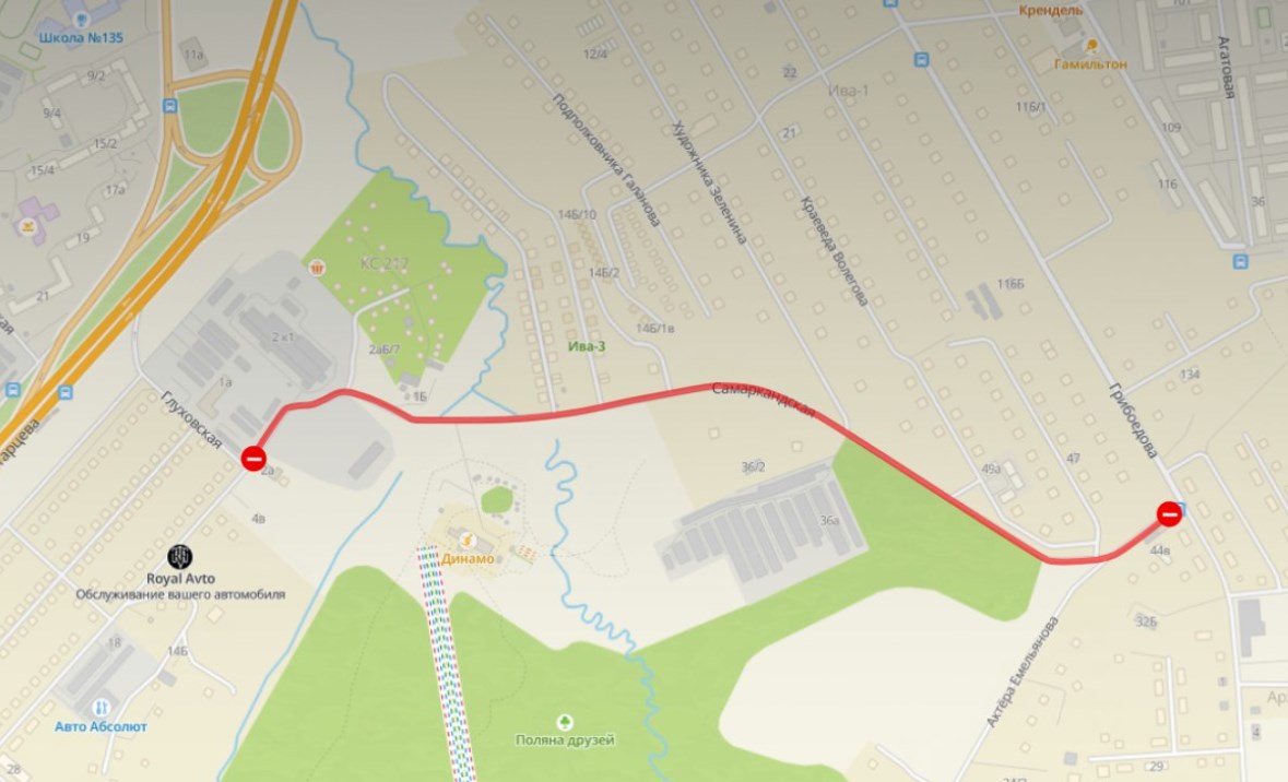 В Перми на три месяца закроют движение на участке улицы Самаркандской