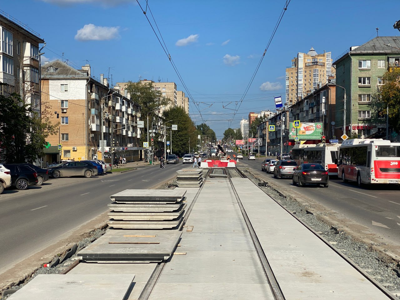 В Перми перекроют дорогу из-за ремонта трамвайных путей