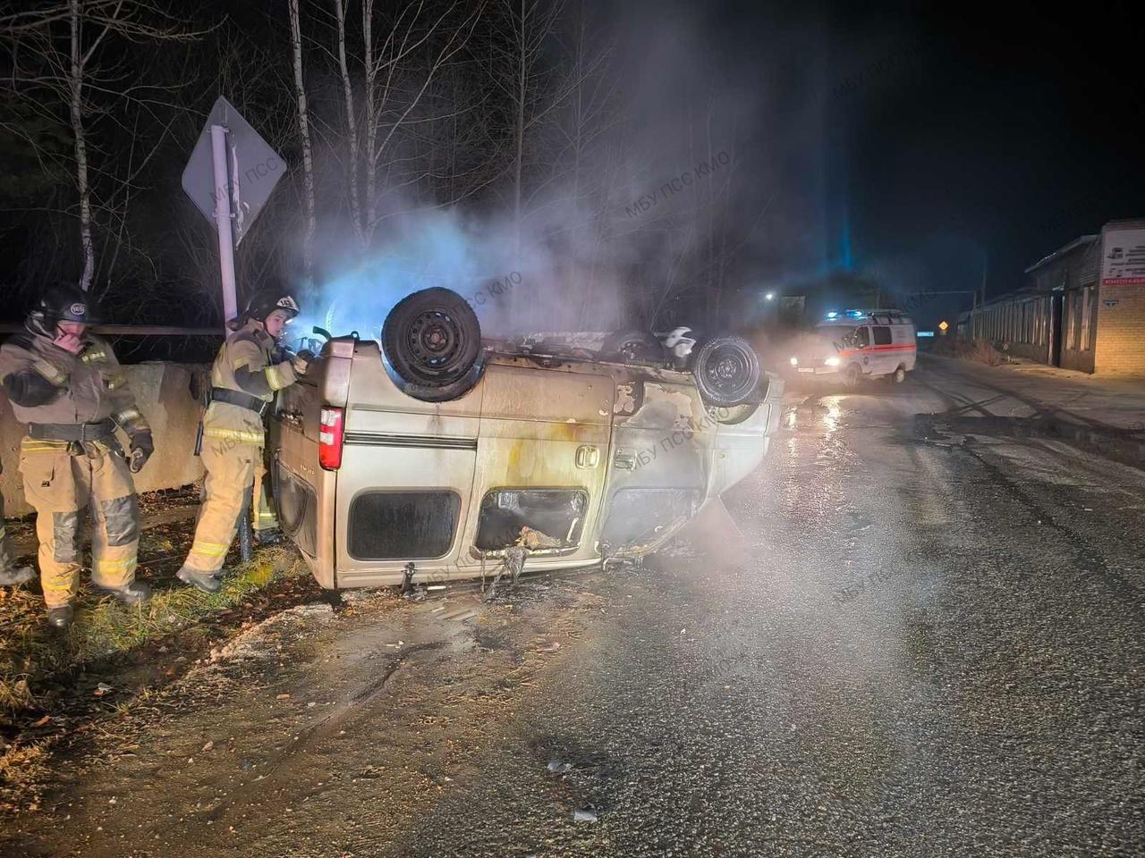 В&nbsp;Прикамье перевернулся и&nbsp;сгорел автомобиль Suzuki