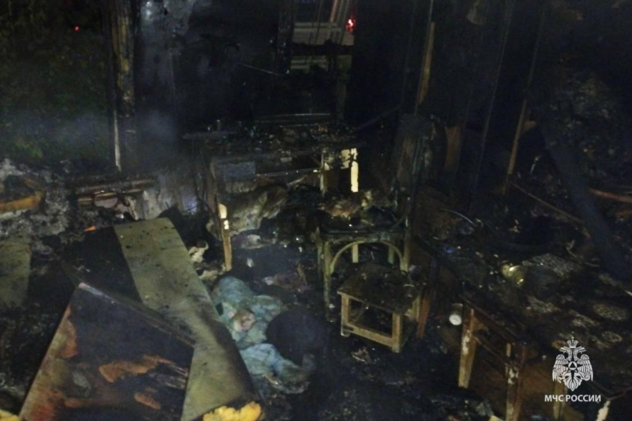 В Прикамье на пожаре погибли мать и сын