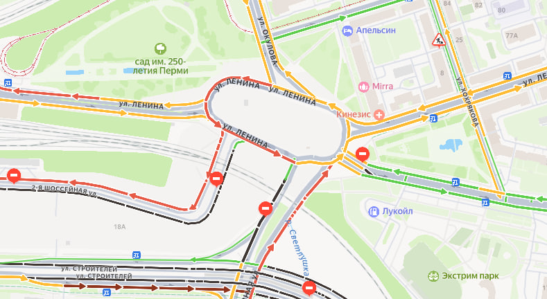 В Перми из-за пробки на площади Гайдара задерживаются автобусы 12 маршрутов