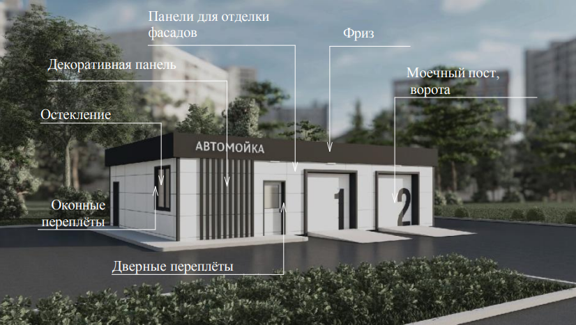 Для автомоек в Перми разработали три типовых варианта внешнего вида