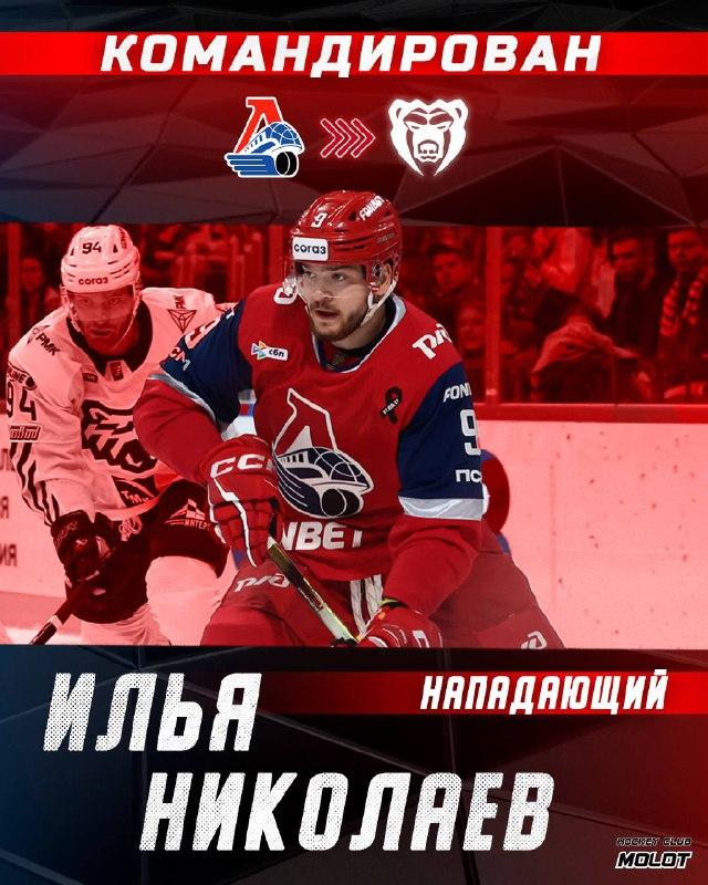 В пермский «Молот» командирован нападающий Илья Николаев