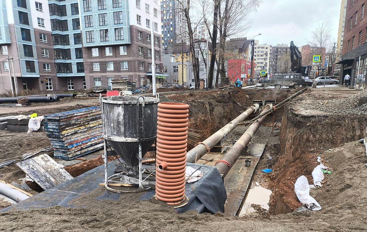 На участке улицы Карпинского в Перми завершается реконструкция сетей